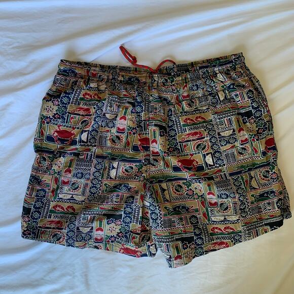 Tabasco Brand VINTAGE Mens' LARGE swim short trunks RARE! - Picture 1 of 3